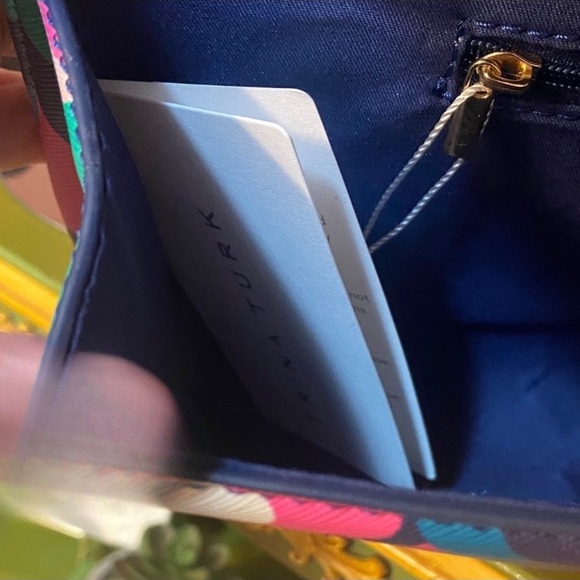 Trina Turk NWT Multicolor Floral Cloud Abstract Printed Tote Clutch 12.5x6x2 - Picture 7 of 9